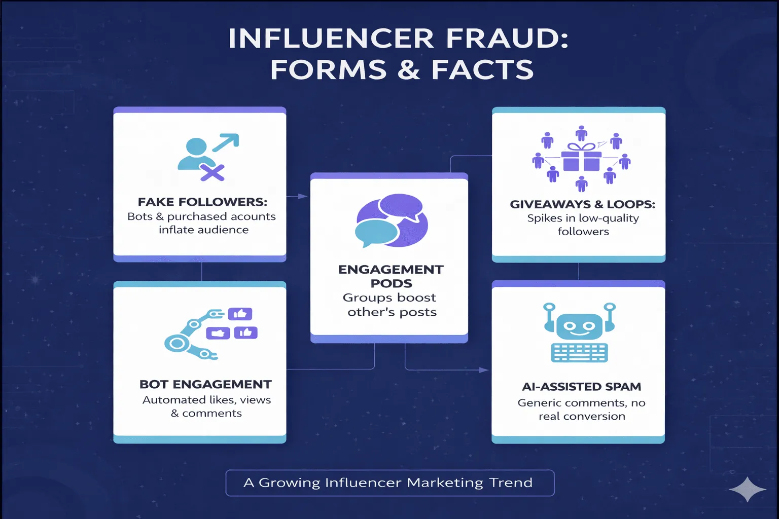 Influencer Fraud types