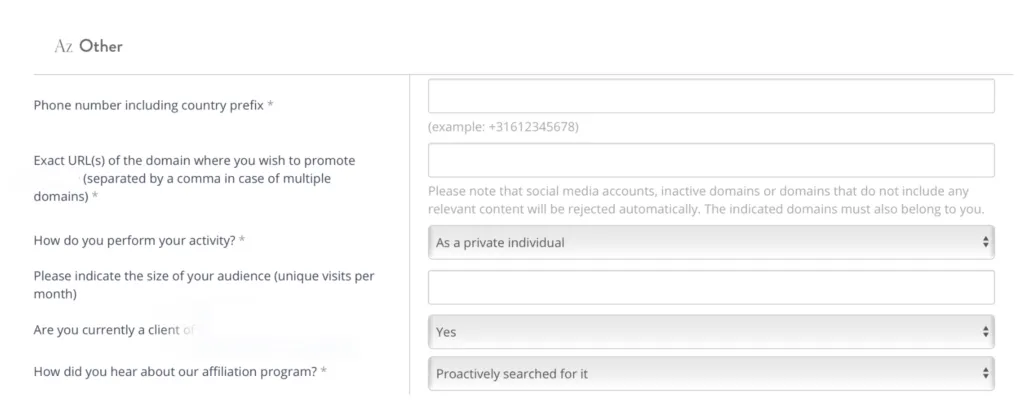 Custom fields example