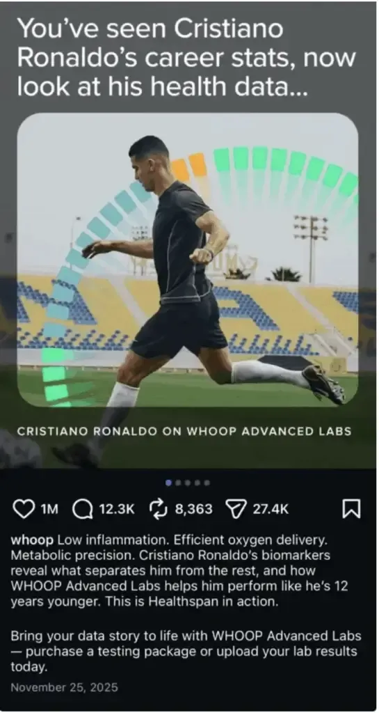 Celebrity influencer example